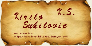 Kirilo Šukilović vizit kartica